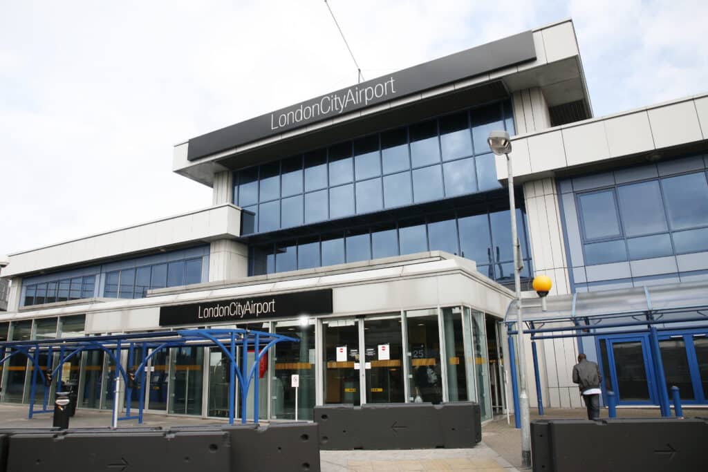 London City Airport terminal building.