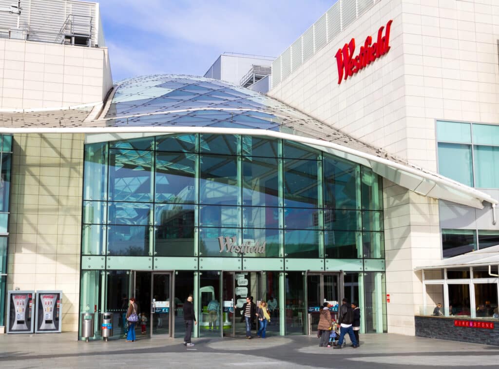 Westfield London shopping centre in Shepherd's Bush, West London.