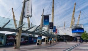 The O2 Arena entrance.