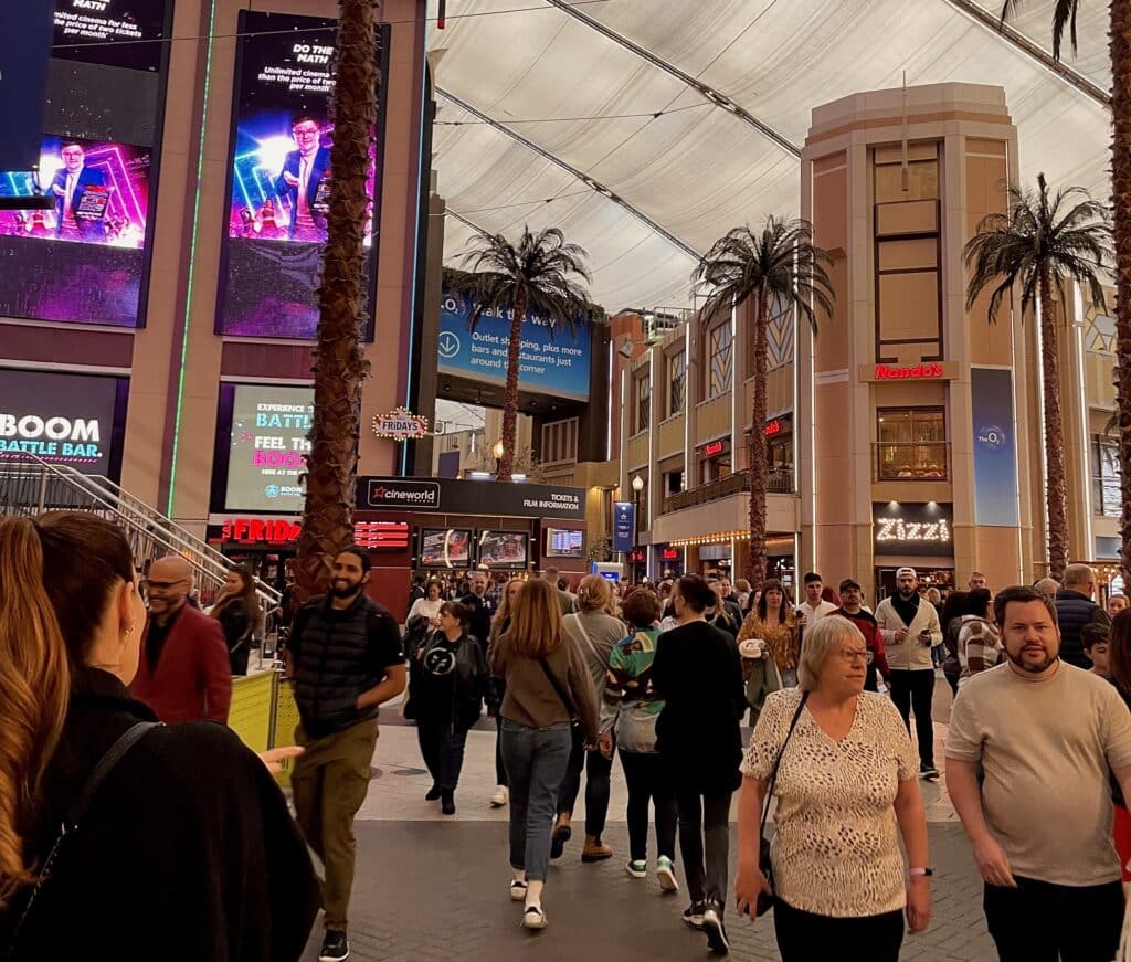 Inside the Millenium Dome at the O2 Arena.