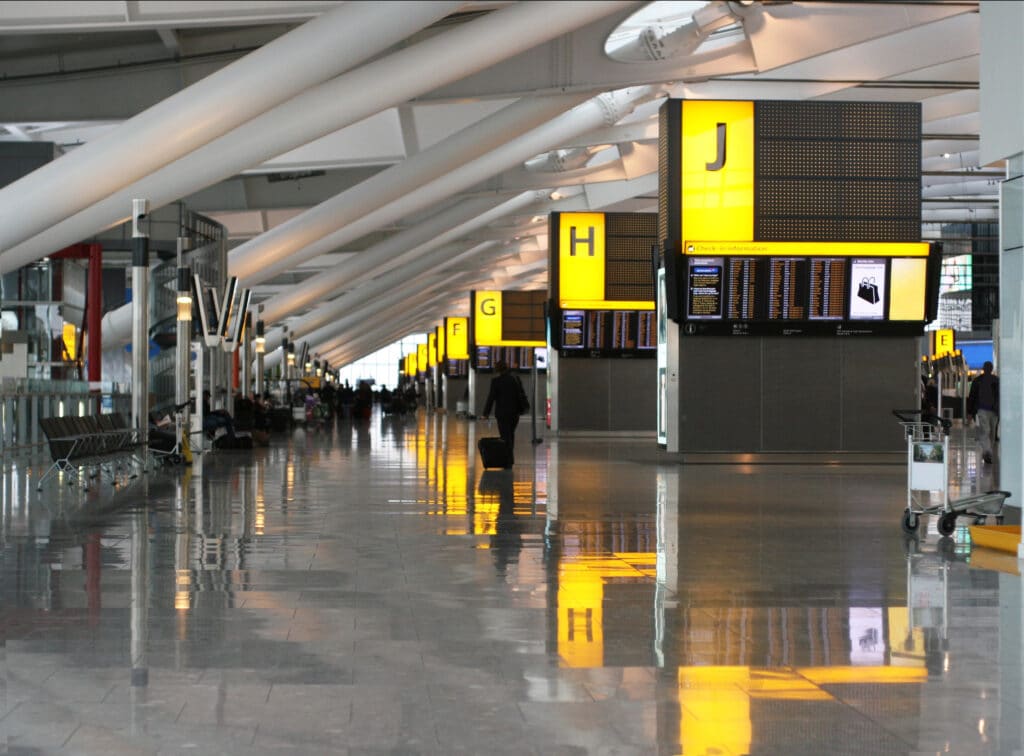 Heathrow Airport Departures.